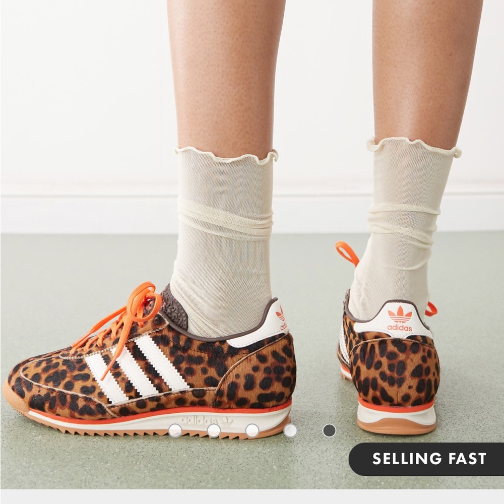 Adidas Women's Sneakers with Leopard and Orange